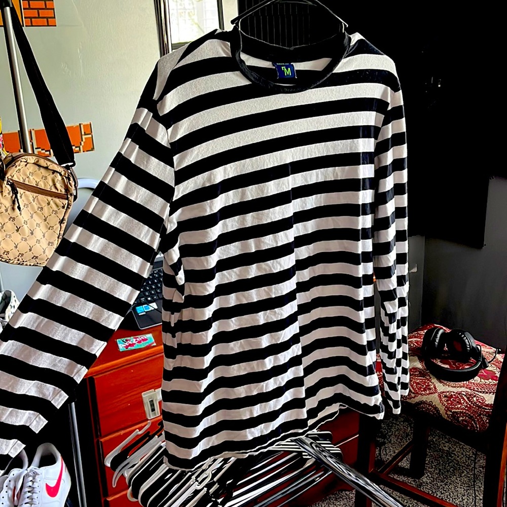 Black and White Striped T-Shirt